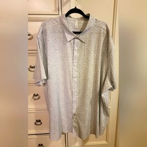 New (Never been Worn) Stylus Men's White and Grey Dress Button Down 4XL